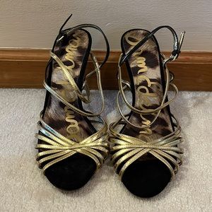 Never worn gold Sam Edelman sandals